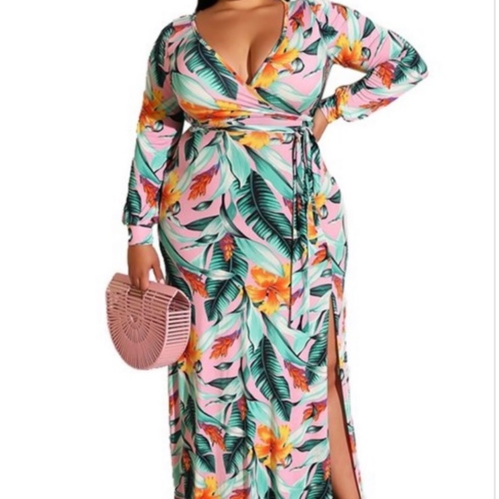 Jireh Pink Maxi Dress size 3X NWOT